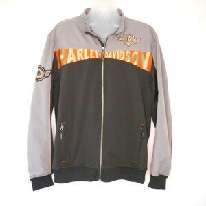 Harley Davidson 1903 Fleece Lined  Jacket Mens L-Tall Block Embroidered Spellout